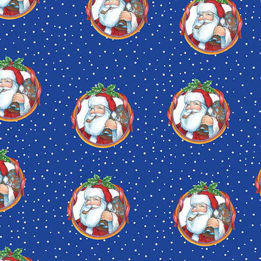 The Night Before Christmas - Santa Wreath - Blue