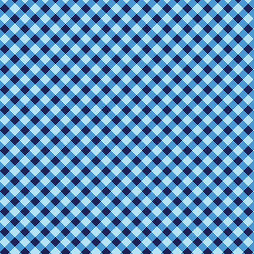 Winter Farm House Plaid - Farmhouse Gingham - Blue
