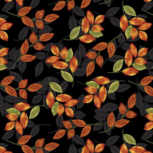 Harvest Gathering - Leaves - Black