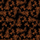 Harvest Gathering - Vining Scroll - Black/Orange