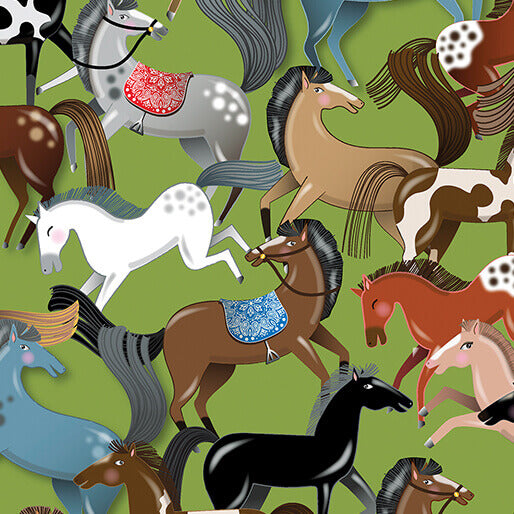 Lil' Buckaroos - Wild Horses - Green
