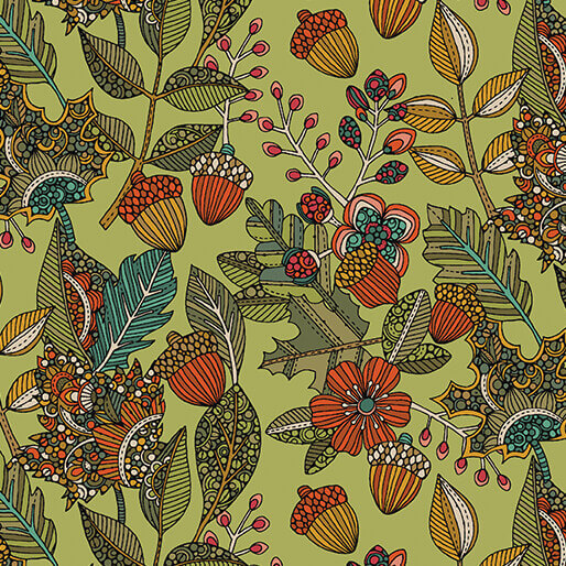 Pumpkin and Spice - Leaf Medley - Green