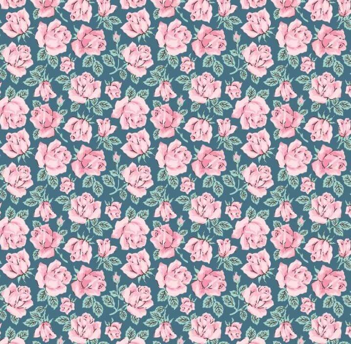 Delightful Department Store - Carol's Roses - Teal