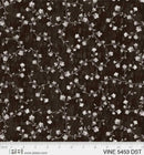 Dark Grey Vine Scroll Cotton Wideback Fabric per yard