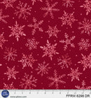 Dark Red First Frost Winter Fall 108" Cotton Fabric Per Yard