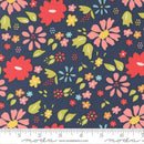 Delightfully Yours Navy Cotton Wideback Fabric Per Yard