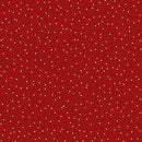 Dots Metallic Red Merry Mix 43"/44" Cotton Fabric Per Yard