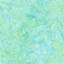 Essence Circle in Circle-Teal Aqua Batik 44"/45" Fabric Per Yard