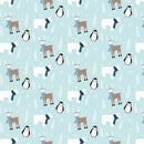 Flannel Winter Magic Winter Animals Aqua