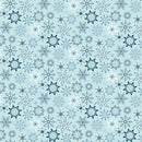 Flannel Winter Magic Snowflakes Aqua