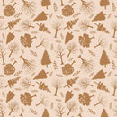 Flannel Into the Woods Trees Cream