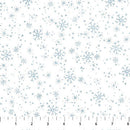 Village Folk White Snowflake 45" Flannel Cotton Fabric per yard