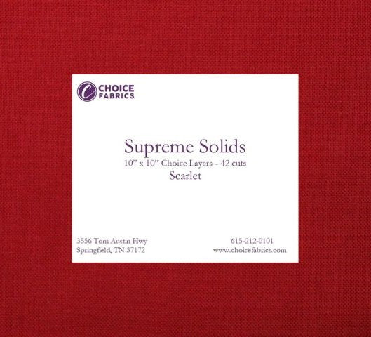 Supreme Solids - 10x10 Layers - Scarlet (42 cuts)