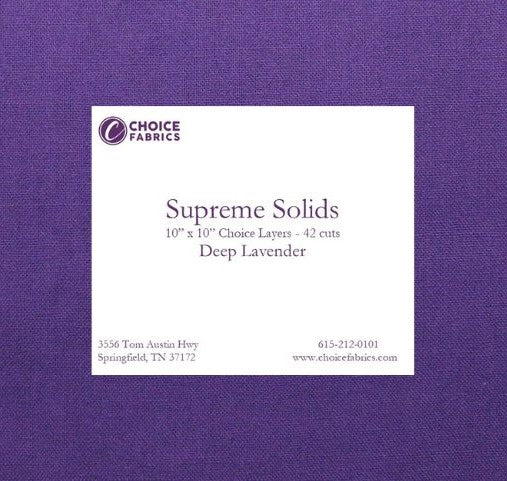 Supreme Solids - 10x10 Layers - Deep Lavender (42 cuts)