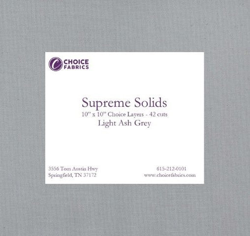 Supreme Solids - 10x10 Layers - Light Ash Grey (42 cuts)