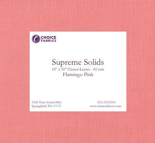 Supreme Solids - 10x10 Layers - Flamingo Pink (42 cuts)