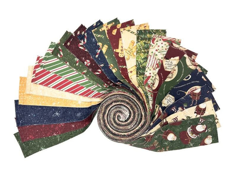 Gingerbread Christmas by Clothworks - 2.5" Roll (40 Strips)