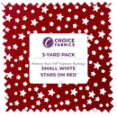 Patriotic Stars 108" Supreme Backings - White Stars on Red (3-Yard Pack)