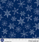 Dark Blue First Frost Winter Fall 108" Cotton Fabric Per Yard