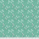 Snowy Day Flannel Trees Aqua