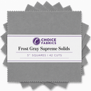 Supreme Solids - 5x5 Charm Pack - Frost Gray (42 Squares)