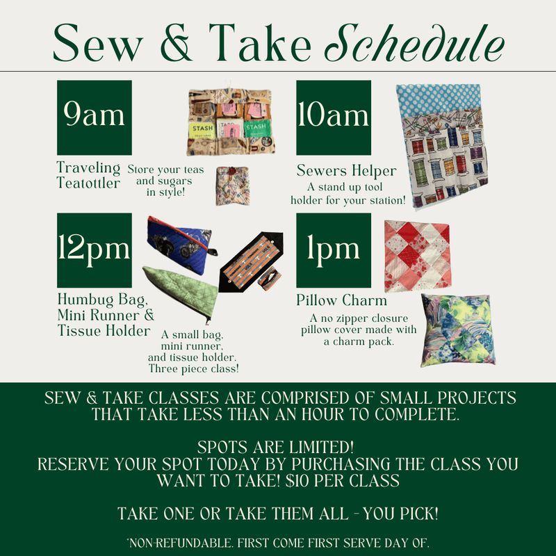 Sew & Take Class: Traveling Teetotaler - Saturday, March 8th @ 9AM