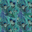 Feather Teal Affinity Cotton 44"/45" Fabric Per Yard