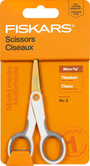 Fiskars Mixed Media No 5 Micro Tip Titanium Scissors 5in