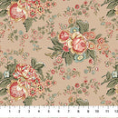 Floral Bouquet Multi Tan Manoir Antiques Road Show 44"/45" Cotton Fabric Per Yard