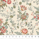 Floral Trail Multi Cream Manoir Antiques Road Show 44"/45" Cotton Fabric Per Yard