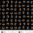 Flower Moon Black Nightfall 44"/45" Cotton Fabric Per Yard