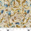 Forget Me Not Ecru Cotton 44"/45" Fabric Per Yard