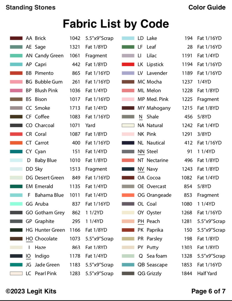 Standing Stones Pattern