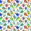 White Pickleball Paddle Fitness Fanatic 44"/45" Fabric Per Yard