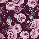 Garden Roses Quilting Cuddle Woodrose Fabric per yard