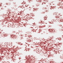 French Toile Floral Print Poly Poplin Fabric