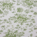 French Toile Floral Print Poly Poplin Fabric