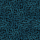 Go with the Flow Mosaic Shards Dark Teal Cotton 44"/45" Fabric Per Yard