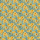 Gold Digital Laurie Lovelies 44"/45" Cotton Fabric Per Yard