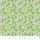 Green Blossoms Pocket Posies Cotton 44"/45" Fabric Per Yard