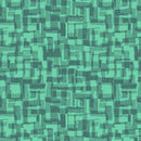 Green Dark Teal Tonal Barcodes Cotton Wideback Fabric Per Yard