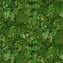 Green Fern & Foliage Blissful Blooms Cotton 43"/44" Fabric Per Yard