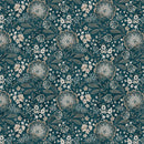 Green Jacobean Allover Elizabeth Wideback Fabric Per Yard