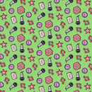Green Patch Perfect Music Cotton 43"/44" Fabric Per Yard