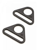Triangle Ring, 1.5", Black Metal, 2 Pieces