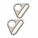 Triangle Ring, 1.5", Nickel, 2 Pieces