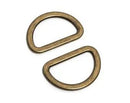 D-Ring, 1", Antique Brass, 2 Pieces