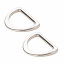 D-Ring, 1", Nickel, 2 Pieces