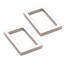 Rectangle Ring, 1", Nickel, 2 Pieces