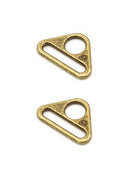 Triangle Ring, 1", Antique Brass, 2 Pieces